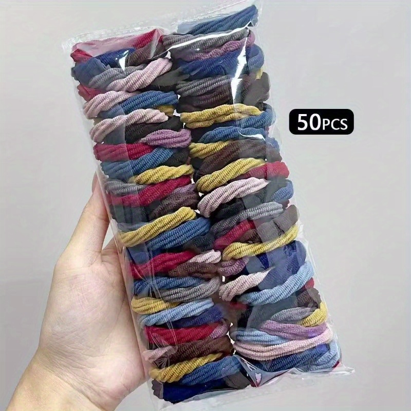 Travel Accessories For Girls - 50 Pezzi Elastici per Capelli in