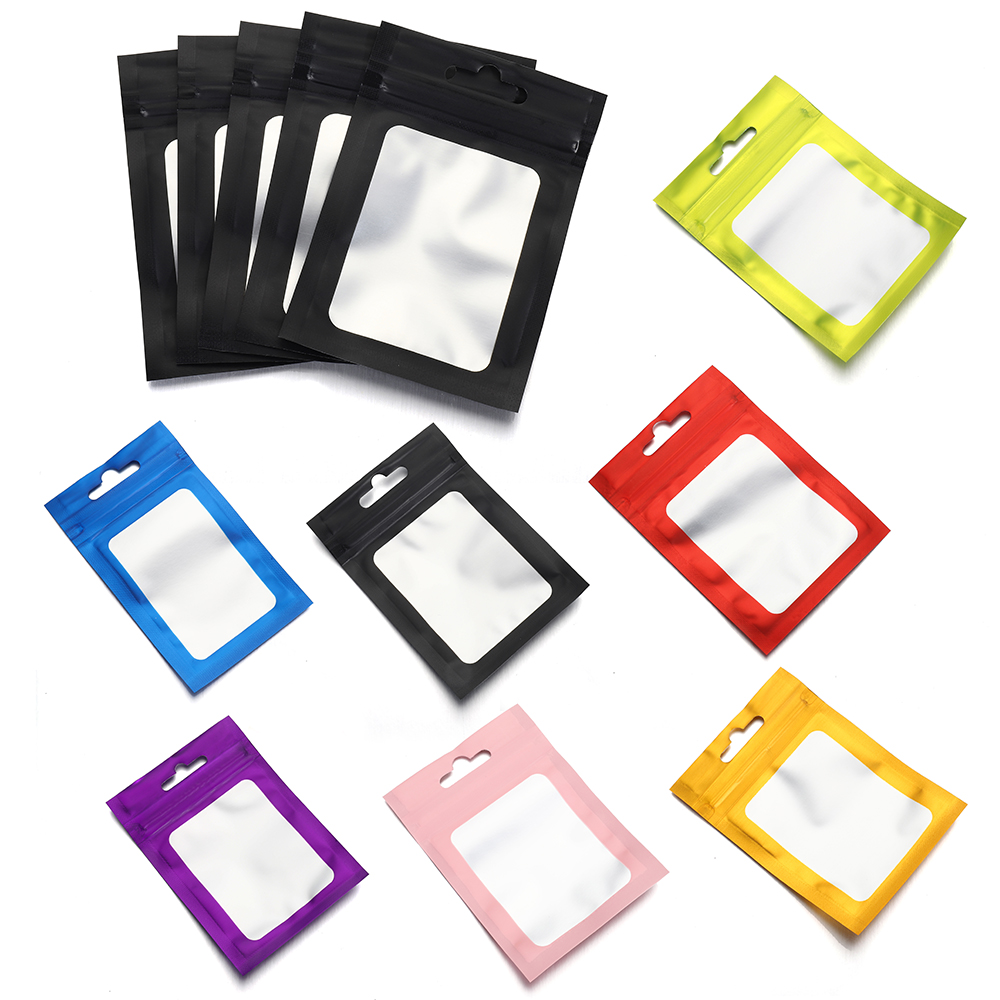 Reusable Zip Bag - 50 sacchetti in lamina nera riutilizzabili