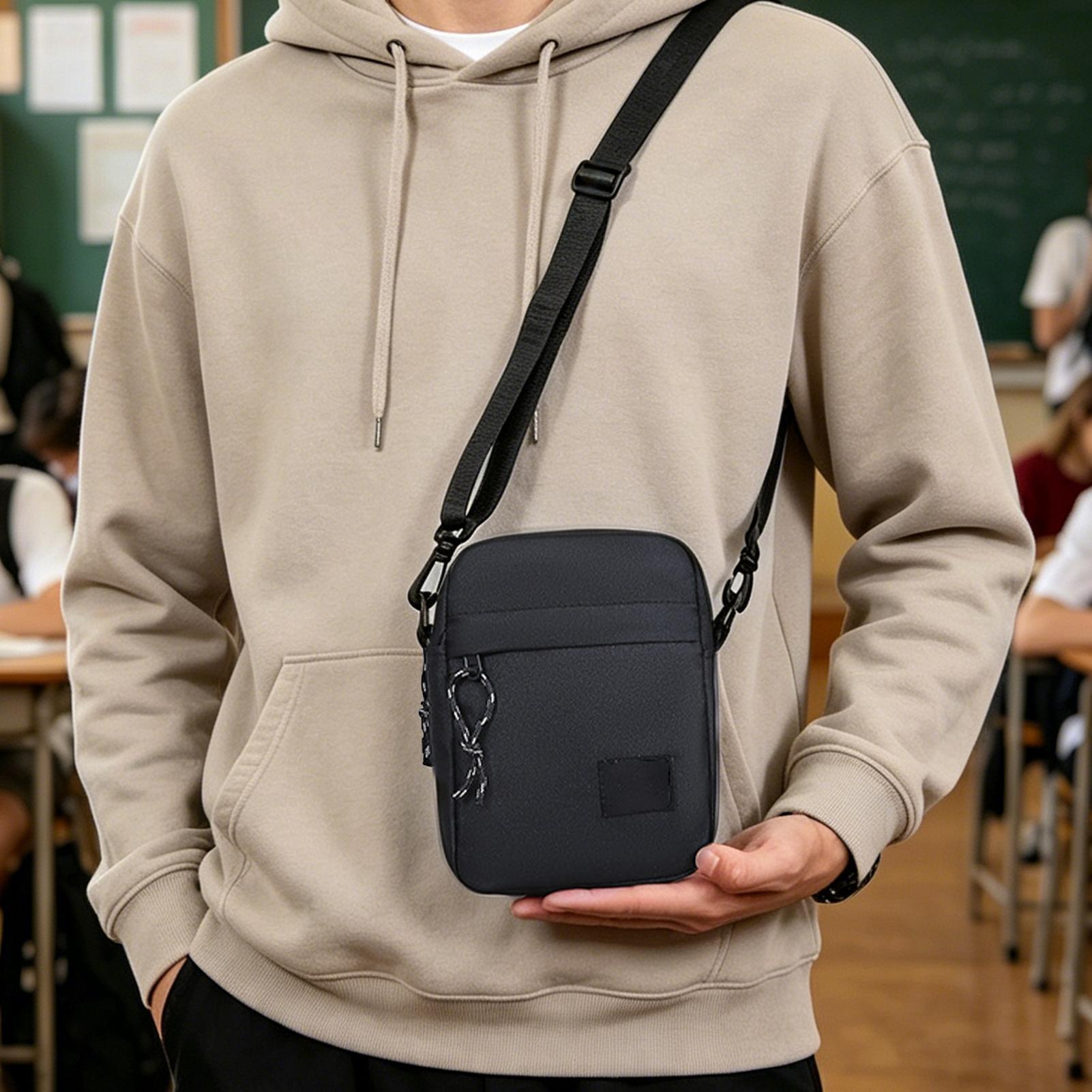 Travel Accessories Tech - Borsa a tracolla compatta da uomo,