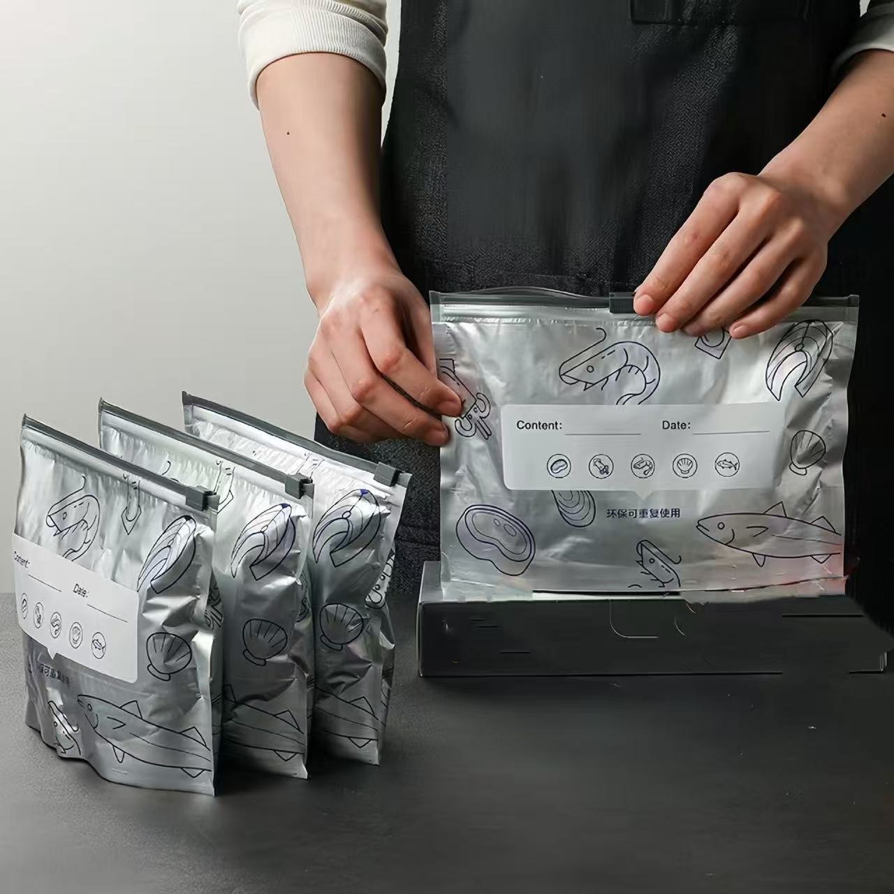 Reusable Zip Bag - ​ Sacchetti Riutilizzabili in Alluminio per