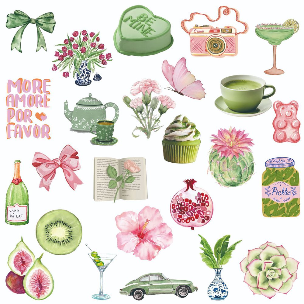 50 pezzi Ins Wind Pink Green S - Sticker Luggage Decorative recensione e prezzo