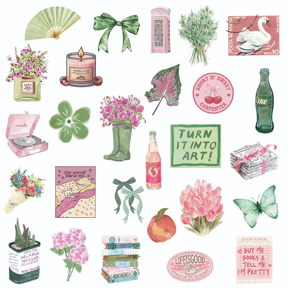 50 pezzi Ins Wind Pink Green S - Sticker Luggage Decorative recensione e prezzo
